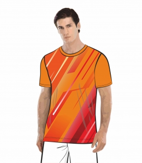 Футболка 207 простая расцветка 2 оранжевая